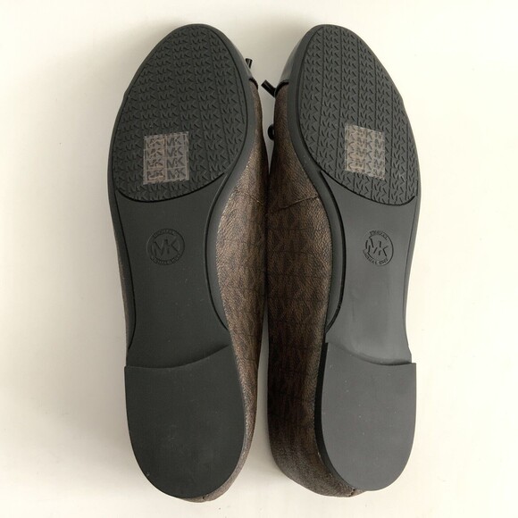 Michael Michael Kors Cap-toe Bow Front Ballet Flats Brown 10 - Picture 8 of 11